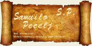 Samuilo Pecelj vizit kartica